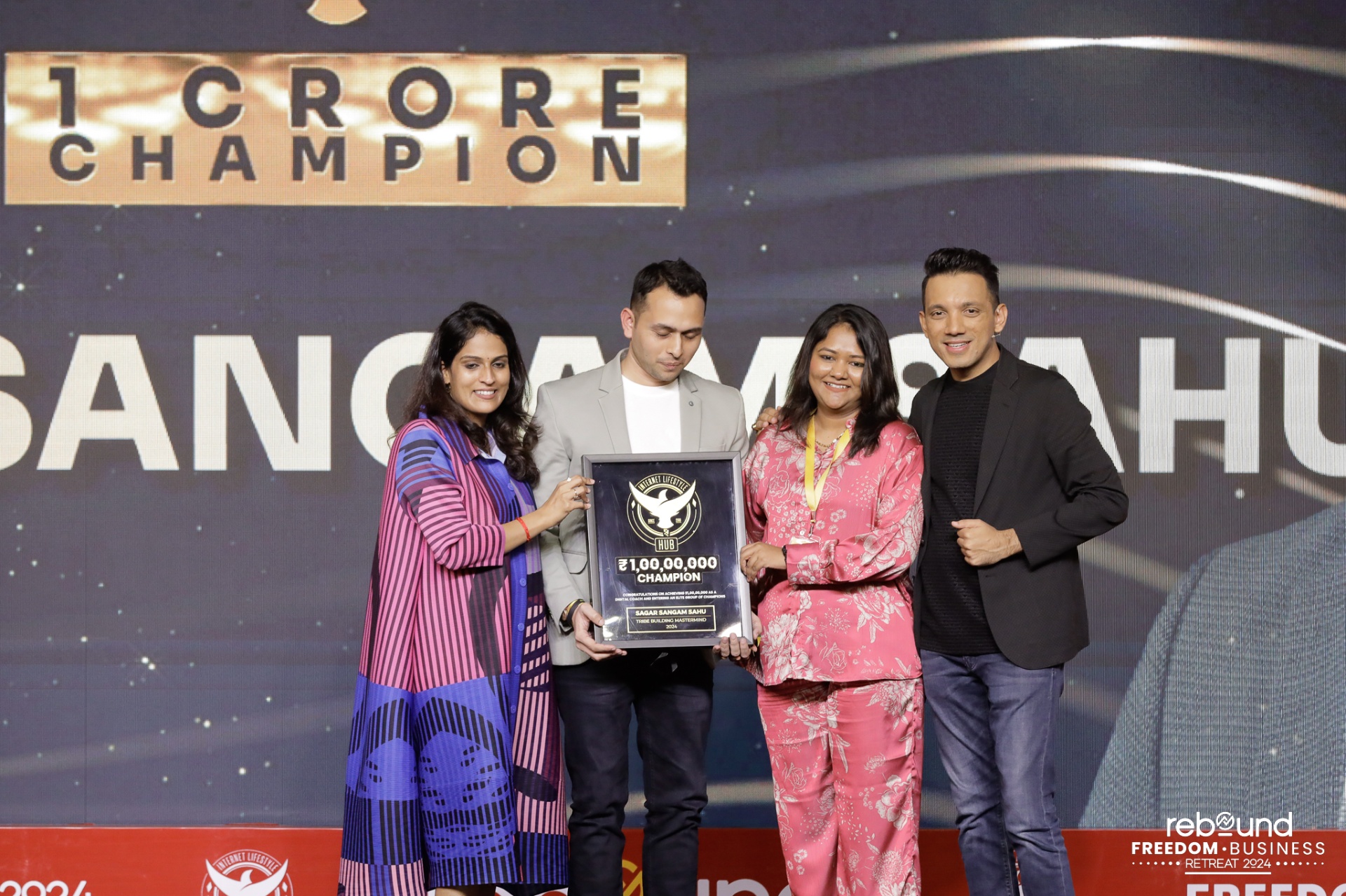 Honouring a 1 Crore Champion at Freedom Business Retreat 2024